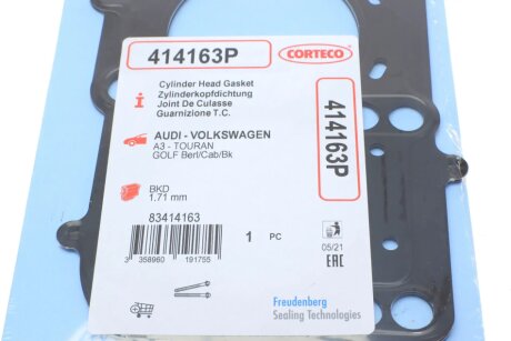 Прокладка головки блока цилиндров corteco 414163P