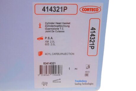 Прокладка головки блока цилиндров corteco 414321P