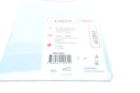 Прокладка головки блока VAG 1.9D/TD 1Y/AAZ/1X/ABL 3 1.61MM MLS corteco 414531P