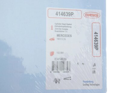 Прокладка головки блоку циліндрів corteco 414639P