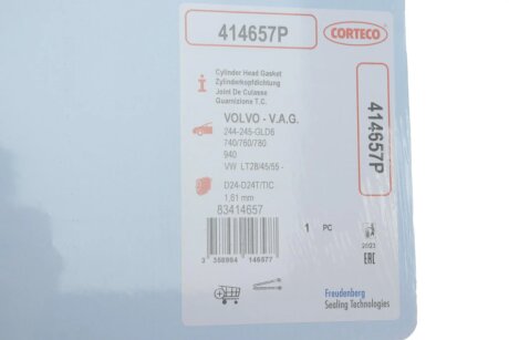 Прокладка головки блоку циліндрів corteco 414657P