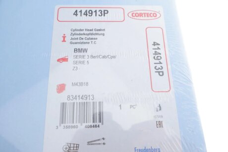 Прокладка головки блоку циліндрів corteco 414913P