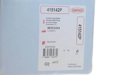 Прокладка головки блоку циліндрів corteco 415142P