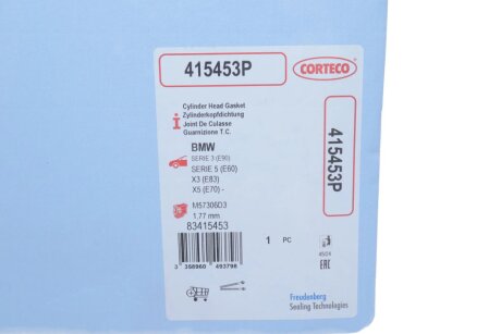 Прокладка головки блоку циліндрів corteco 415453P