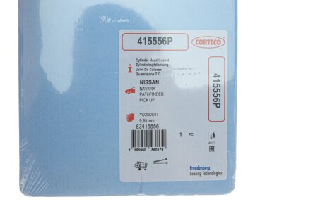 Прокладка головки блоку циліндрів corteco 415556P