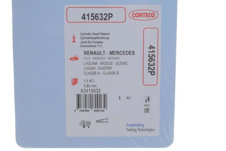 Прокладка головки блока металева corteco 415632P