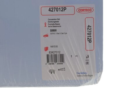 Комплект прокладок двигуна corteco 427012P