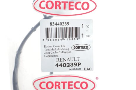Прокладка кл кришки corteco 440239P