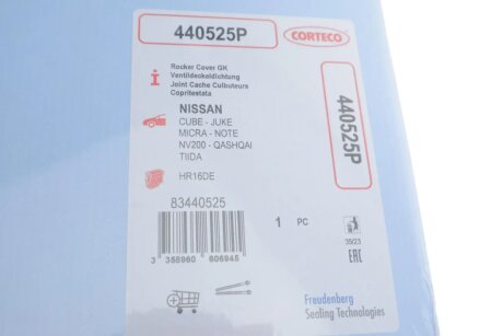 Прокладка, кришка головки циліндра NISSAN corteco 440525P