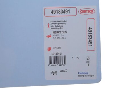 Прокладка головки блоку циліндрів corteco 49183491