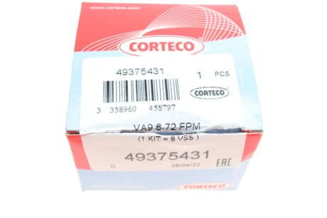 Ущільнююче кільце corteco 49375431