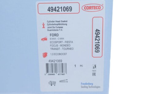 Прокладка FORD 1.0 EcoBoost corteco 49421069