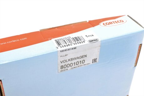 Ременный шкив, коленчатый вал corteco 80001010