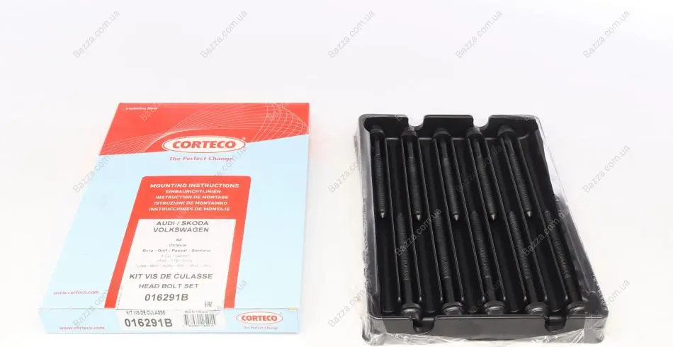 Болт головки цилидра (компл.) VAG 1.6/2.0 AEH/AHL/AEG/APK/AVU/BFQ/CCSA (пр-во) corteco 016291B