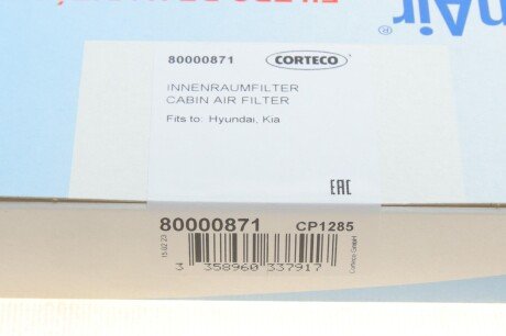 Фильтр салона corteco 80000871