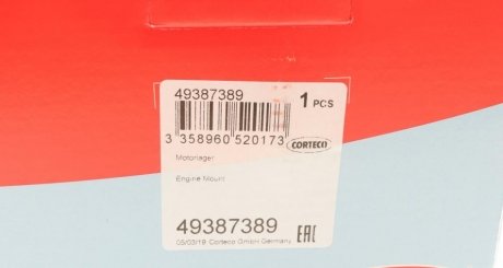 Подушка (опора) двигателя corteco 49387389