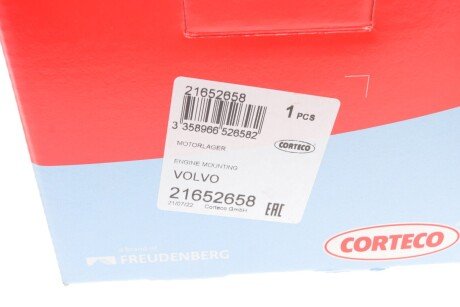 Подушка (опора) двигателя corteco 21652658