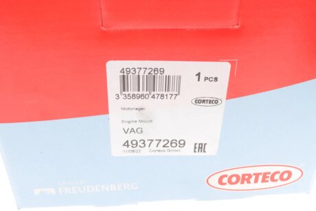 Подушка (опора) двигателя corteco 49377269