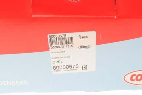 Подушка (опора) двигателя corteco 80000575