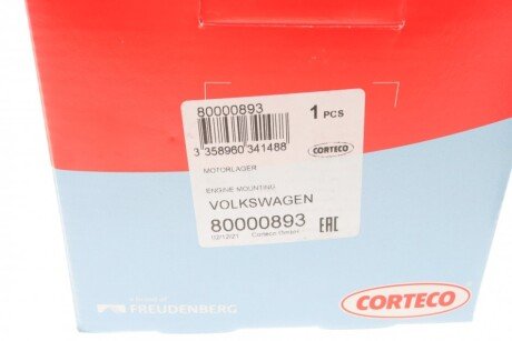 Подушка (опора) двигателя corteco 80000893