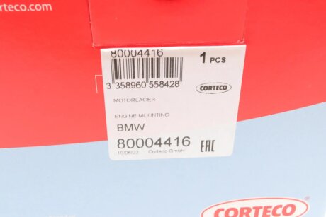 Подушка (опора) двигателя corteco 80004416