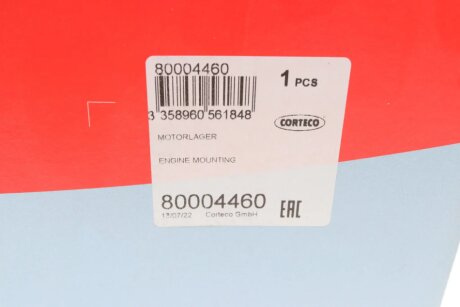 Подушка (опора) двигателя corteco 80004460