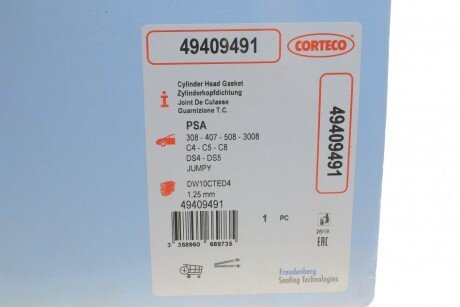 Прокладка ГБЦ corteco 49409491