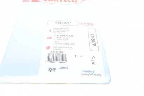 Прокладка головки блока AUDI/VW 1.9SDI/TDI AHF/AGR MLS 2! 1.63MM corteco 414807P