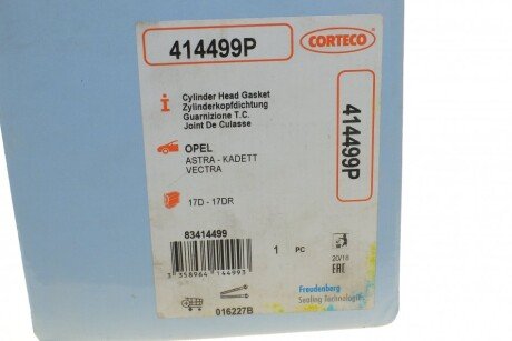 Прокладка головки блока OPEL 1.7D 17DR 1R 1.40MM 89-95 corteco 414499P