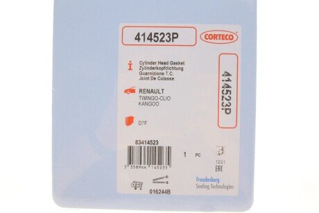 Прокладка головки блоку циліндрів corteco 414523P