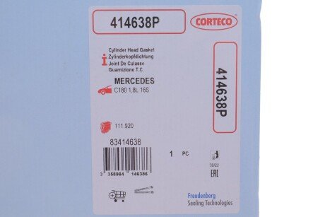 Прокладка головки блоку циліндрів corteco 414638P