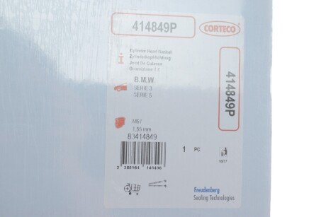 Прокладка головки блоку циліндрів corteco 414849P