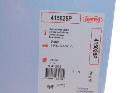 Прокладка головки блоку циліндрів corteco 415026P