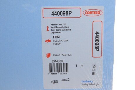 Прокладка крышки клапанной FORD 1.25/1.6 16V ZETEC FUJA/HWDA/HWDB (КЛАП. КР -Алюмини) (corteco 440098P