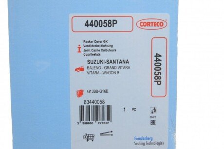 Прокладка крышки клапанной SUZUKI G13B/G13BB/G16B corteco 440058P