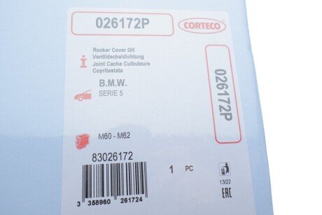 Прокладка крышки клапанов corteco 026172P