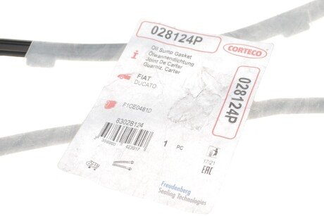 Прокладка пiддона Iveco Daily S2006/Ducato 3,0 Multijet F1CE corteco 028124P