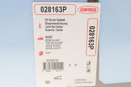 Прокладка поддона corteco 028163P