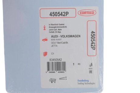 Прокладка впускного колектора corteco 450542P
