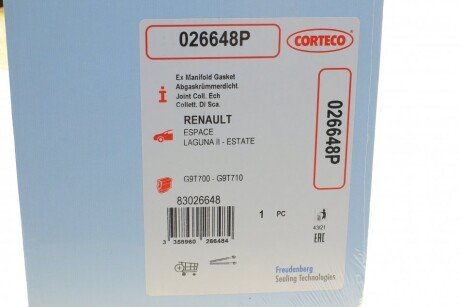 Прокладка выпускного коллектора corteco 026648P