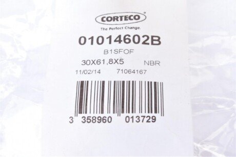 Сальник гідропідсилювача керма (гура) corteco 01014602B