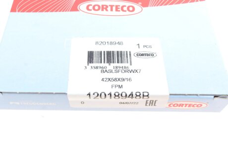 Сальник гидроусилителя руля (гура) corteco 12018948B