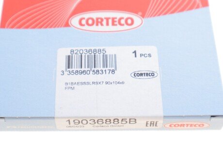 Сальник коленвала передний corteco 19036885B