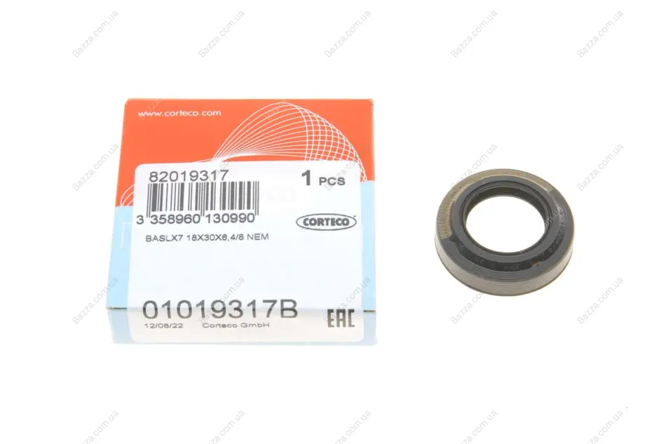 Сальник КПП/дифференциала VAG 18X30X6.4/8 NEM BASLX7 (пр-во) corteco 01019317B
