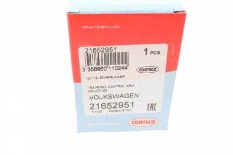 Сайлентблок переднего рычага corteco 21652951