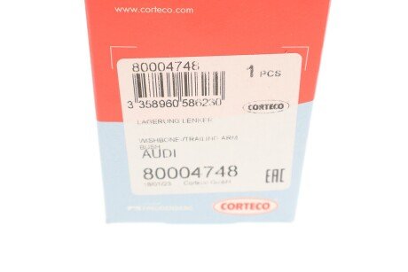 Сайлентблок (втулка) переднего амортизатора corteco 80004748