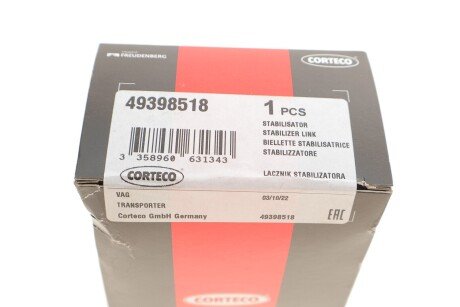 Стойка (тяга) стабилизатора передняя corteco 49398518