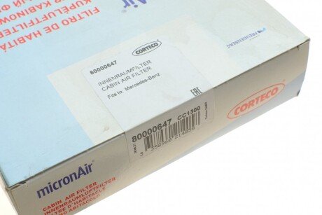 Вугільний фільтр салону corteco 80000647