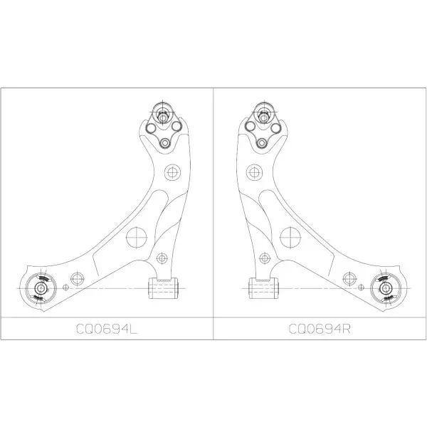 Важіль передній низ R Toyota Prius 16- Corolla 18- (вир-во) CTR CQ0694R (фото 1)