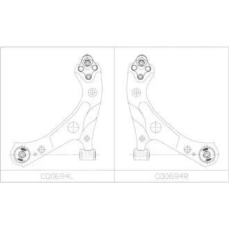 Важіль передній низ R Toyota Prius 16- Corolla 18- (вир-во) CTR CQ0694R